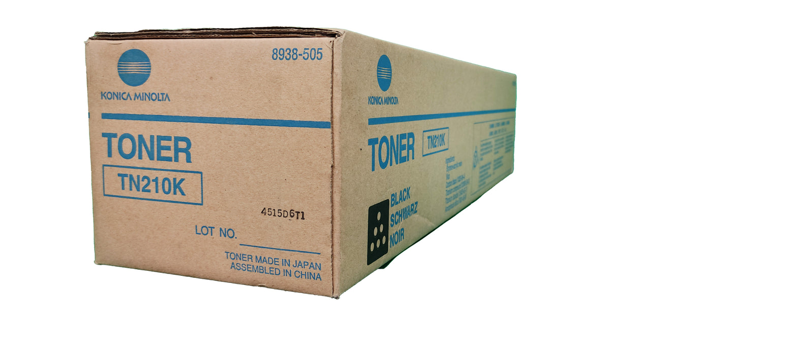 Genuine Konica Minolta Black Laser Toner Cartridge | 8939-505 | TN-210K | Bizhub C250, C252