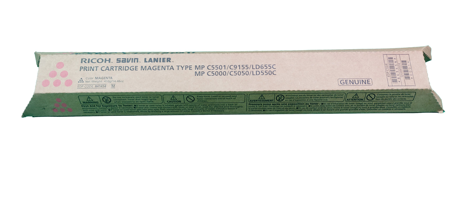 Genuine Ricoh Magenta Toner Cartridge | 841454 | MP C5000/C5501/C5050/C9155/LD655C/LD550C