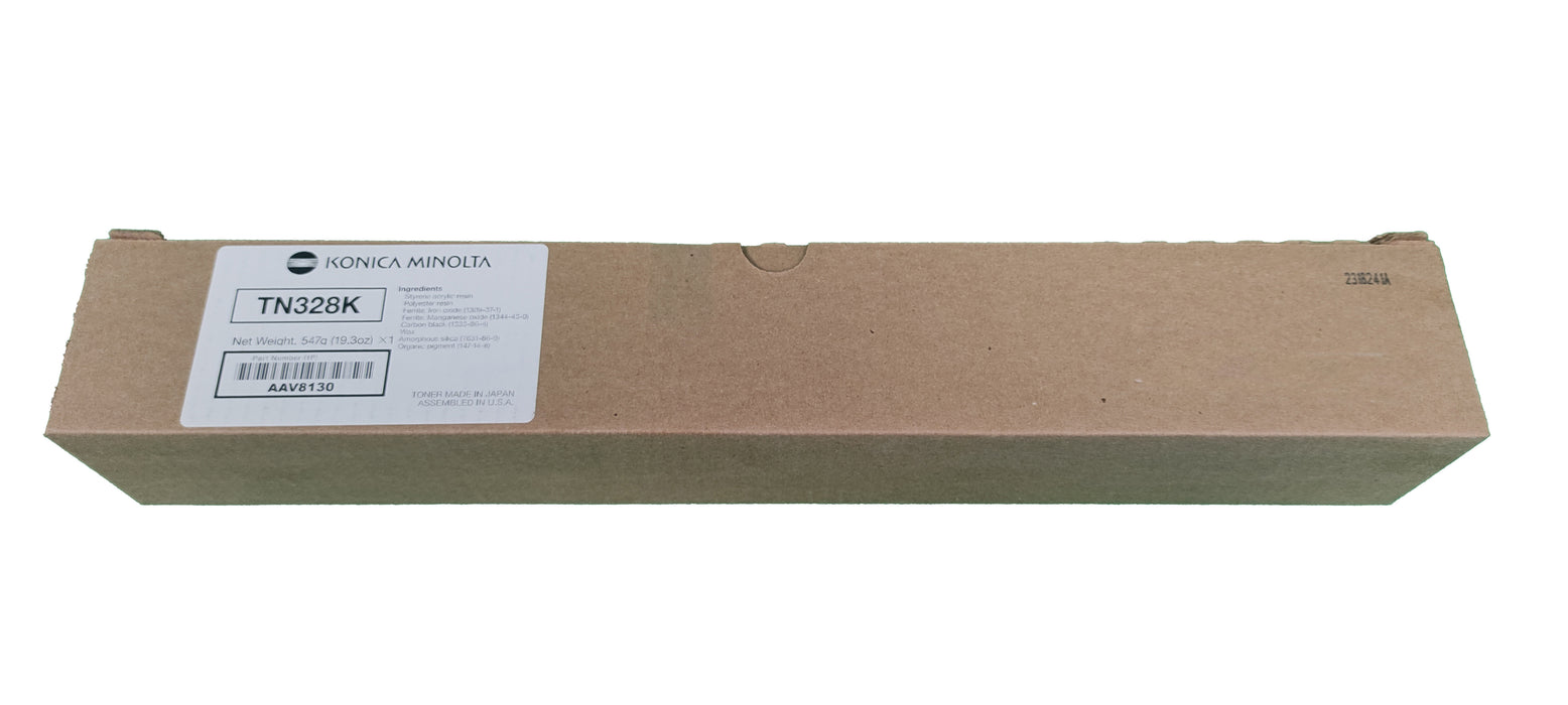Genuine Konica Minolta Black Toner Cartridge |  AAV8130 | TN-328K | Bizhub C250, C300, C360
