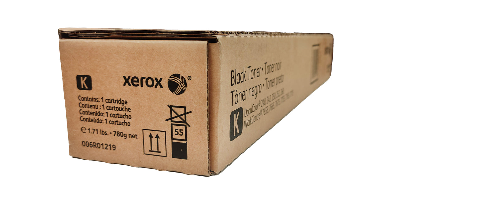 Genuine Xerox Black Toner Cartridge | OEM 006R01219 | DocuColor 240, 242, 250, 252, 260 | Work Centre 7655, 7665, 7675, 7755, 7765, 7775