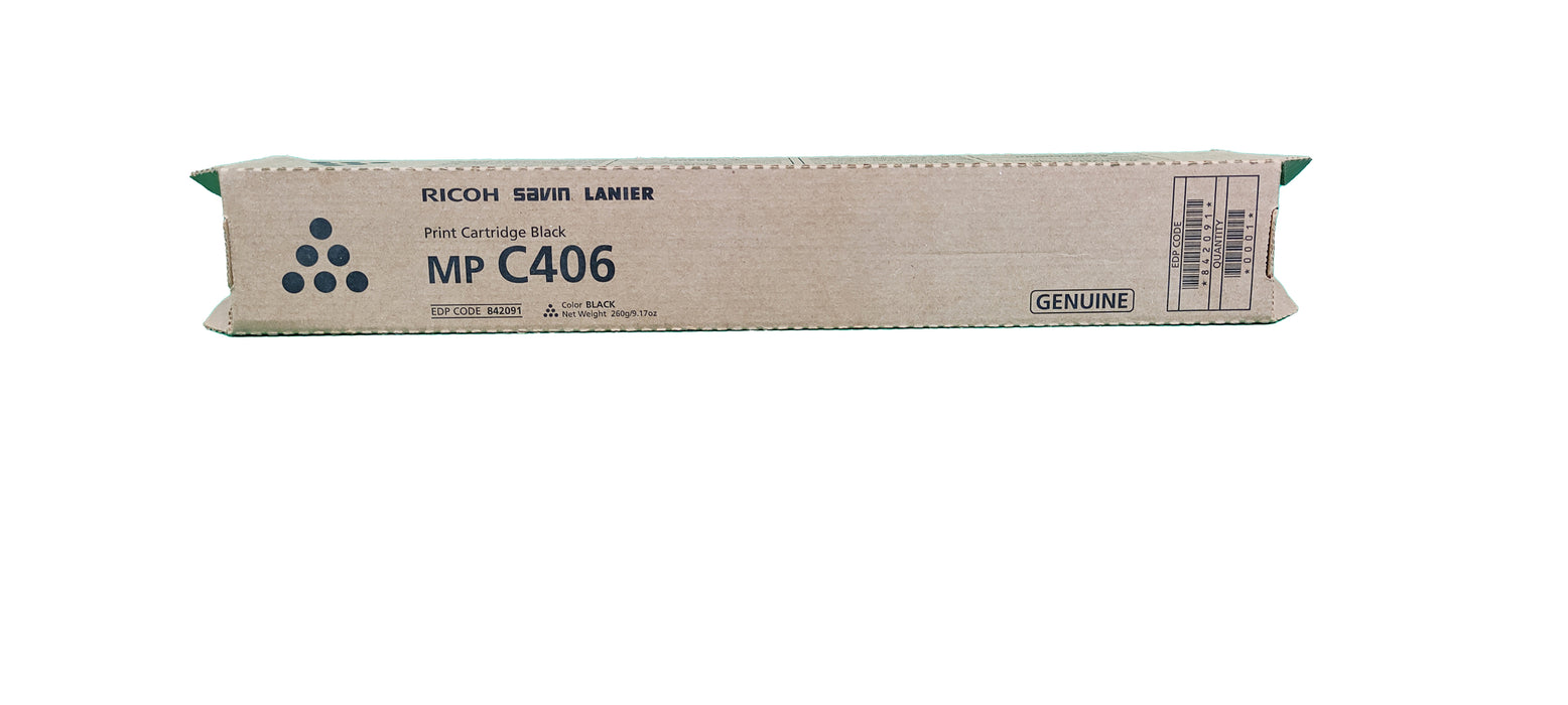 Genuine Ricoh Black Toner Cartridge | 842091 | MP C406