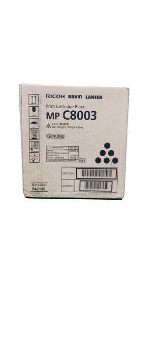 Genuine Ricoh Black Toner Cartridge | 842196 | MP C8003/C6500/C8000/C6503