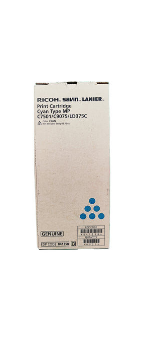 Genuine Ricoh Cyan Toner Cartridge | 841358 | MP C7501/C9075/LD375C