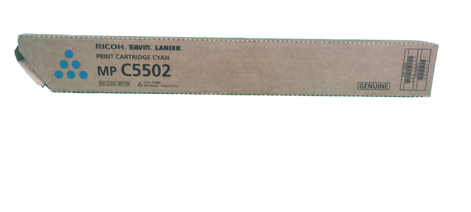 Genuine Ricoh Cyan Toner Cartridge | 841754 | MP C5502