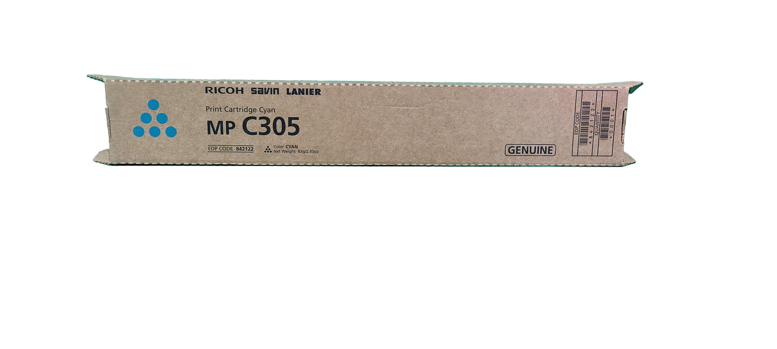 Genuine Ricoh Cyan Toner Cartridge | 842122 | MP C305