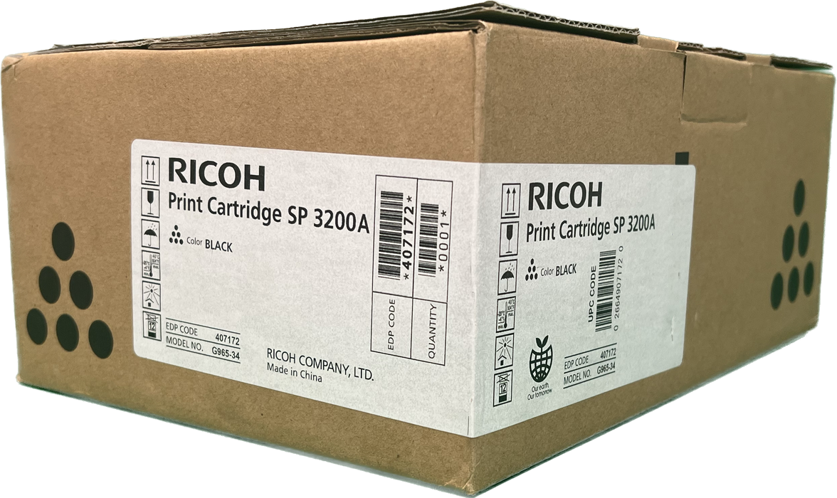 Genuine Ricoh Black Toner Cartridge | 407172 | SP 3200A