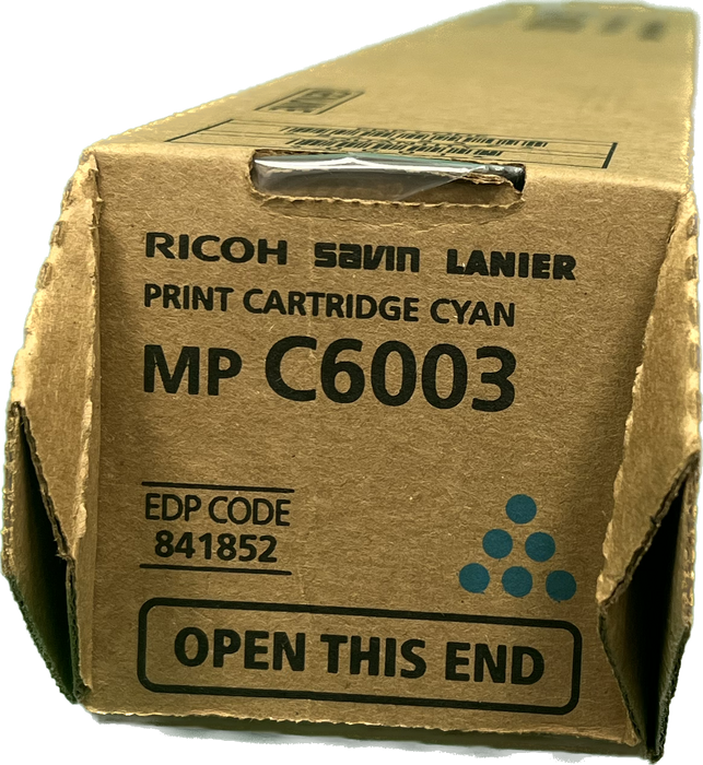 Genuine Ricoh Cyan Toner Cartridge | 841852 | MP C6003