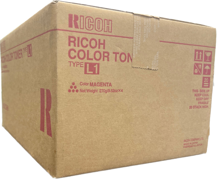 Genuine Ricoh Magenta Toner Cartridge (QUANTITY 4) | 887902 | Type L1