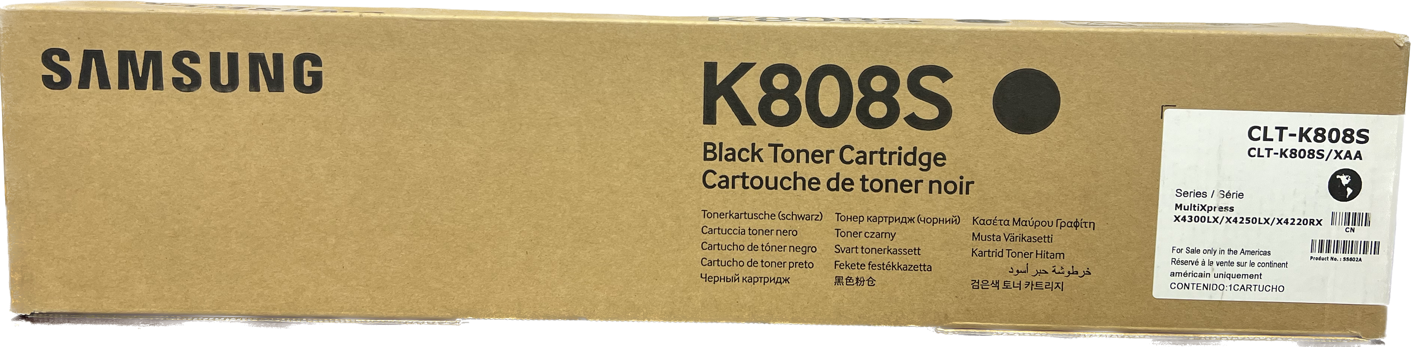 Genuine Samsung Black Toner Cartridge | CLT-K808S | SS602A