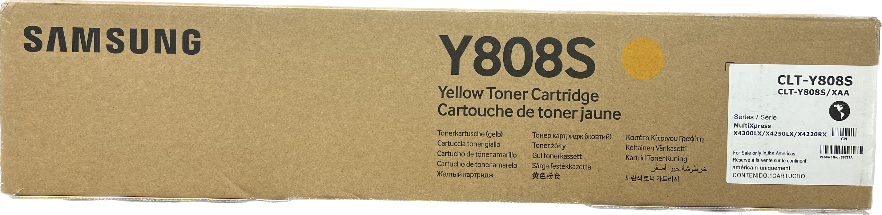 Genuine Samsung Yellow Toner Cartridge | CLT-Y808S | SS737A