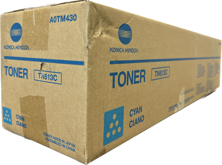 Genuine Konica Minolta Cyan Toner Cartridge | TN-613C | A0TM430