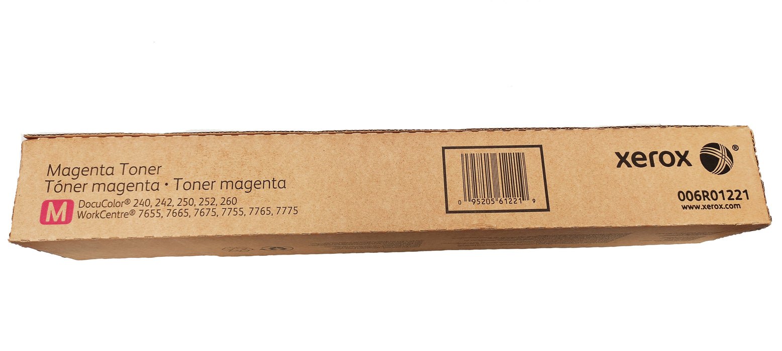 Genuine Xerox Magenta Toner Cartridge | OEM 006R01221 | DocuColor 240, 242, 250, 252, 260 | Work Centre 7655, 7665, 7675, 7755, 7765, 7775