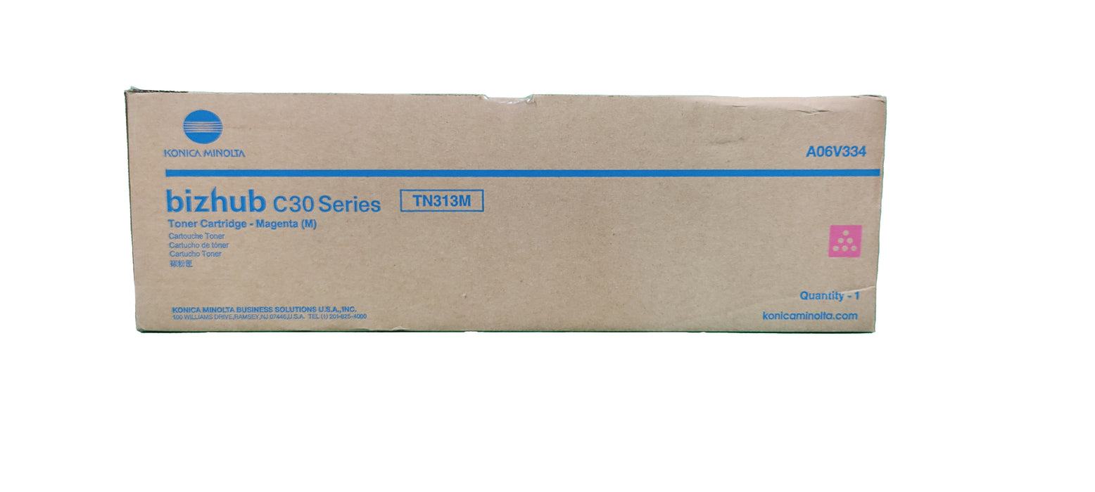 Genuine Konica Minolta Magenta Toner Cartridge | A06V334 | TN-313M | Bizhub C30P, C31P
