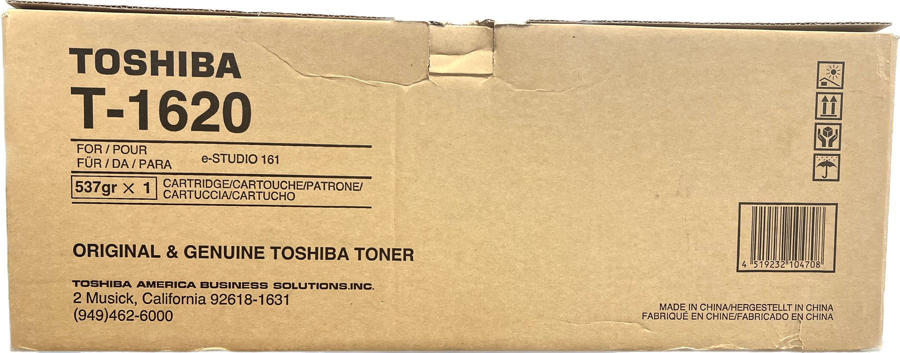 Genuine Toshiba Black Toner Cartridge | T-1620