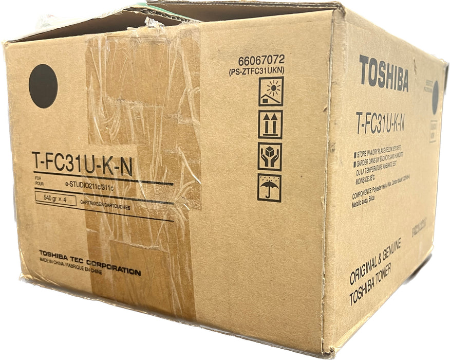 Genuine Toshiba Black Toner Cartridge | Contains 4 toner | T-FC31U-K-N