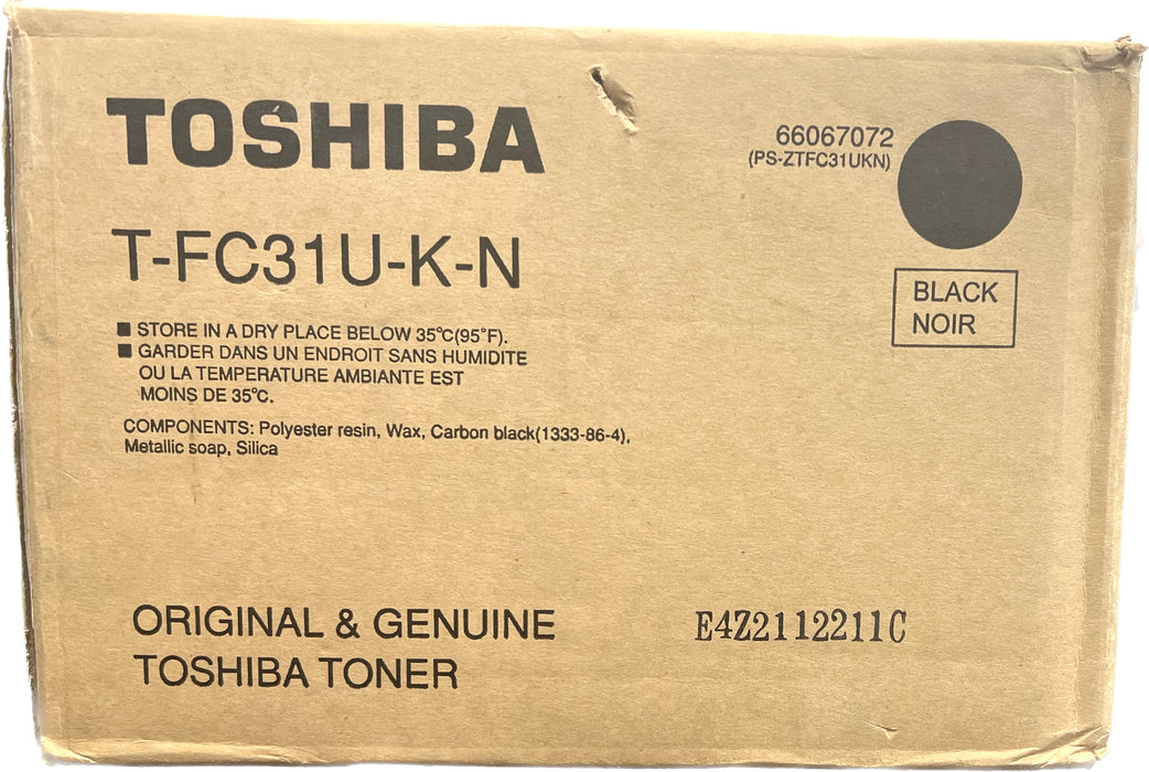 Genuine Toshiba Black Toner Cartridge | Contains 4 toner | T-FC31U-K-N