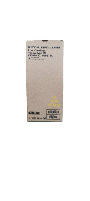 Genuine Ricoh Yellow Toner Cartridge | 841360 | MP C7501/C9075/LD375C