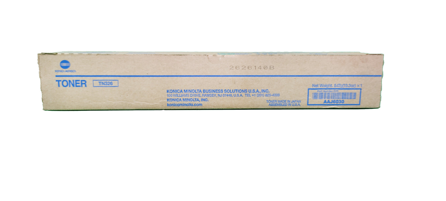 Genuine Konica Minolta Black Toner Cartridge | AAJ6030 | TN-326 | Bizhub 308, 368