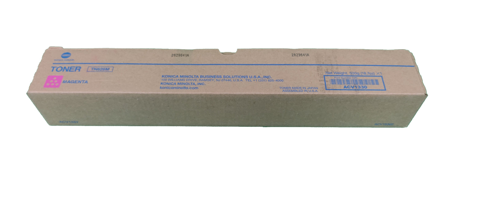 Genuine Konica Minolta Magenta Toner Cartridge |  ACV1330 | TN-626M | TN-626M | Bizhub C450i, C550i, C650i